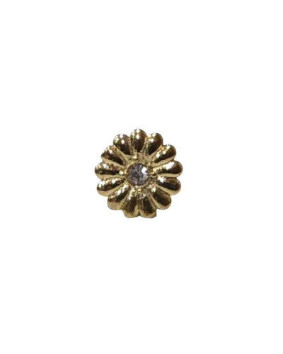 Boucle d'oreille femme marguerite cœur strass