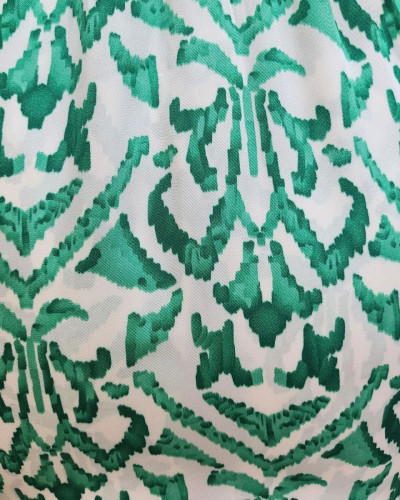 Robe-short femme verte et écrue Augusta