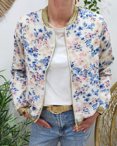 Bombers femme rose et bleu Idalia