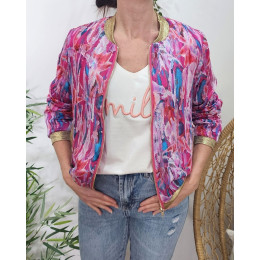 Bombers femme fuchsia bleu Octavia